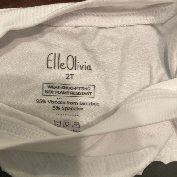 Elle Olivia 2T Long Sleeve Girl's Diversity African American Girl White T-Shirt - Picture 2 of 4